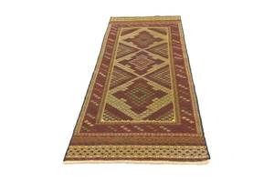 Kelim Afghan - 212x82cm Naturfaser - 82 x 1 x 212 cm