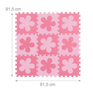 Puzzlematte Blumenmuster Hellrosa - Pink