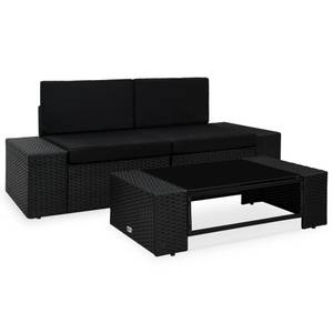 Salon de jardin (lot de 3) 3001946-2 Noir