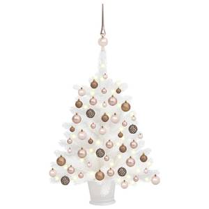 Sapin de noël artificiel Rosé - Blanc - 35 x 65 x 35 cm