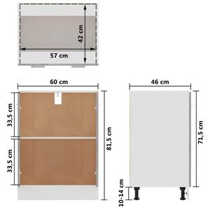 Unterschrank 3016496-1 Grau - Steingrau - 60 x 82 cm