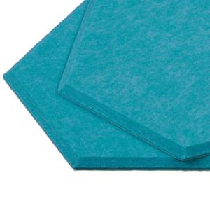 Blaue Filzpinnwand Sechsecke 6er Set Blau - Textil - 30 x 26 x 1 cm