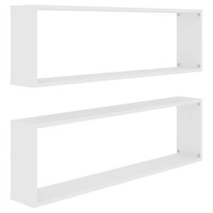 Étagère murale (lot de 2) 3016486-1 Blanc - 100 x 30 x 15 cm - Nombre de pièces dans le lot : 2