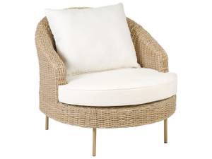 Chaise de jardin ARCILLE Beige - Bleu pétrole - Blanc