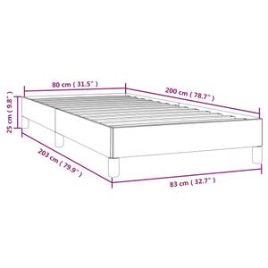 Bettgestell 3016038-2 Braun - Cremeweiß - Breite: 83 cm