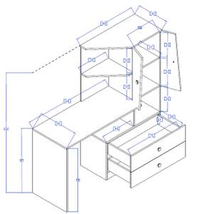 Schreibtisch-Kombi NERO 11 Braun