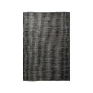 Tapis Gobi Noir - Fourrure véritable - 130 x 9 x 190 cm