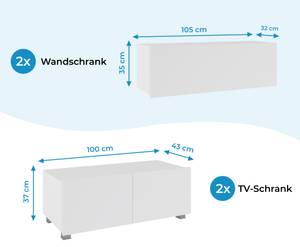 Wohnwand PUNE 25 Weiß