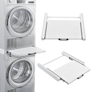 Verbindungsrahmen für Waschmaschinen Weiß - Metall - 60 x 8 x 54 cm