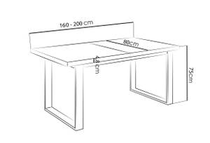 Esstisch Valentino Beton Dekor - 160 x 80 cm