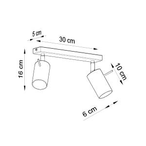 Deckenleuchte Ring Grau