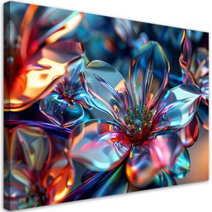 KUNSTDRUCK Neon Prism Blossoms 5 100 x 70 cm