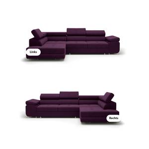 Ecksofa Eckcouch Almada L Form Couch Bordeaux - Ecke davorstehend rechts