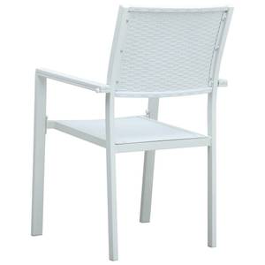 Gartenstühle 4 Stk. Kunststoff Rattan vidaXL Gartenstühle 4 Stk. Weiß Kunststoff Rattan-Optik