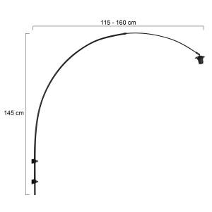 Wandleuchten Bjorr Schwarz - Metall - 6 x 140 x 115 cm