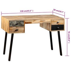 Bureau Bois massif - Bois/Imitation - 110 x 76 x 110 cm