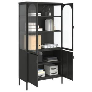 Highboard 353000 Schwarz - Metall - 90 x 180 x 40 cm