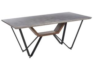 Table de salle à manger BANDURA Noir - Gris - Bois manufacturé - 90 x 74 x 180 cm