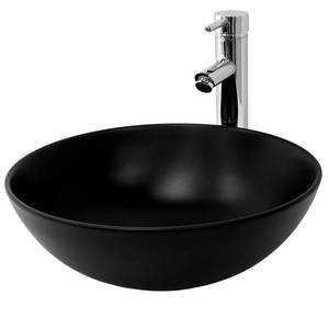 Vasque Ø 40x145 cm Noir Noir - Céramique - Métal - 40 x 15 x 40 cm
