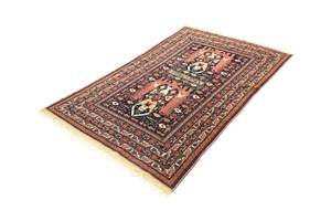 Afghan - 196x122cm Blau - Naturfaser - 122 x 1 x 196 cm