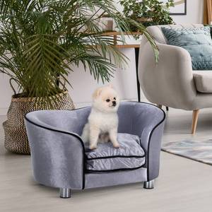 Hundesofa D04-016 Grau - Textil - 49 x 38 x 69 cm