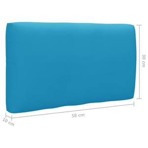 Canapé d'angle palette 3016504-4 Bleu - Imitation pin parasol couleur miel