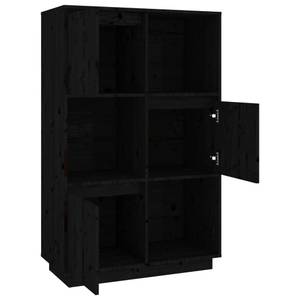 Highboard DE1575 Schwarz - Massivholz - 35 x 117 x 74 cm