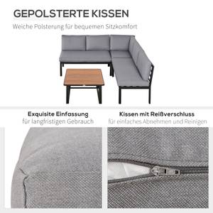 Gartenmöbel-Set 84B-605 Grau - Textil - 65 x 73 x 120 cm