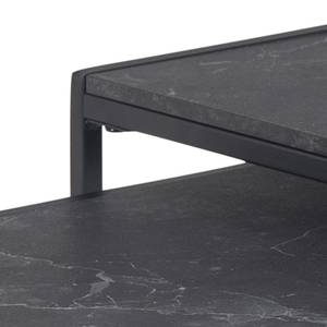 Table basse Infinity Noir - En partie en bois massif - 50 x 45 x 50 cm