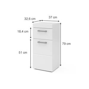 Mobilier de salle de bains Luna Blanc - Bois manufacturé - 37 x 79 x 32 cm