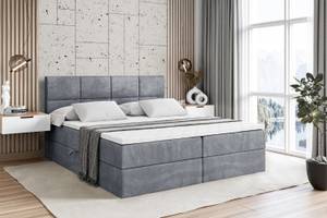 Boxspringbett ARDENI Hellgrau - Breite: 180 cm - H4