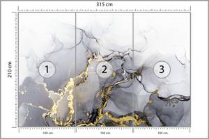 Fototapete MARMOR moderne Abstraktion 315 x 210 x 210 cm