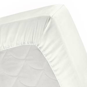 Spannbettlaken 90x210cm - Elfenbein Weiß - Textil - 90 x 3 x 210 cm