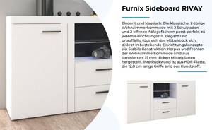 Sideboard RIVAY Weiß - Schwarz