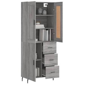 Highboard DE5349 Grau - Holzwerkstoff - 34 x 180 x 70 cm