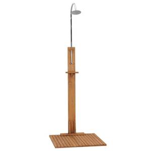 Douche de jardin Marron - Bois massif - Bois/Imitation - 75 x 210 x 75 cm