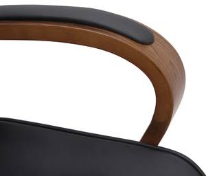 Chaise de bureau Yankton Noir - Imitation noyer