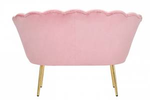 2-Sitzer-Sofa aus Samt Pink - Metall - 74 x 84 x 130 cm