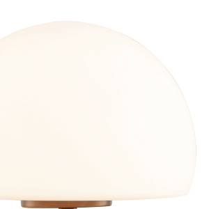 Dekorative Tischleuchte Ancilla Verre / Acier - 1 ampoule - Bronze - Blanc