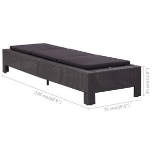 Chaise longue Noir