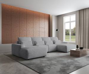 U-Form-Sofa CARNOS Grau