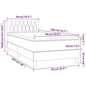 Boxspringbett 3017287-21 Tiefe: 203 cm