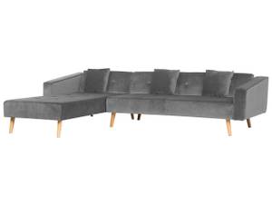 Ecksofa VADSO Grau - Eiche Hell