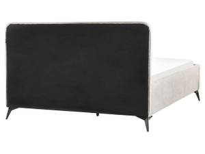 Lit double VALOGNES Noir - Gris - Gris lumineux - 172 x 109 cm