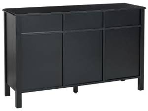 Sideboard OLATE Schwarz - Gold - Holzwerkstoff - 120 x 75 x 39 cm