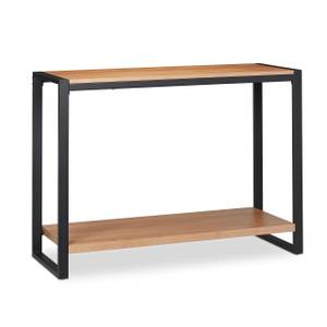 Konsolentisch mit Ablage Schwarz - Braun - Holzwerkstoff - Metall - 110 x 80 x 40 cm