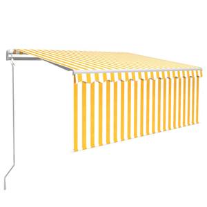 Auvent rétractable 3014351-2 Blanc - Jaune - 350 x 250 x 1 cm