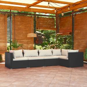 Garten-Lounge-Set (5-teilig) 3013632-15 Schwarz - Creme - Weiß - Anzahl Teile im Set: 5