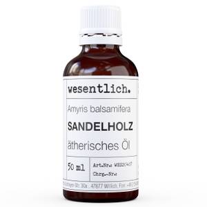 Sandelholz 50ml - ätherisches Öl Glas - 4 x 8 x 4 cm
