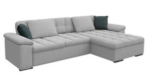 Ecksofa Diana Premium Platingrau - Ecke davorstehend rechts - Tiefe: 280 cm